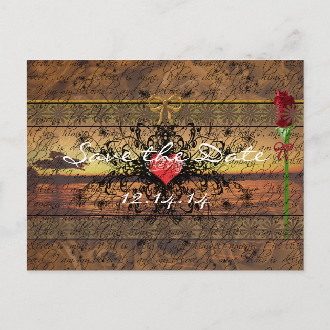 Cartão Postal De Anúncio Rosas Antigas Sépia sob as Ondas Calmantes (Frente)