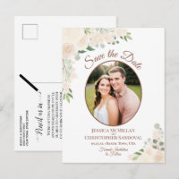 Rosas Bege Oval Foto Casamento Salve a Data