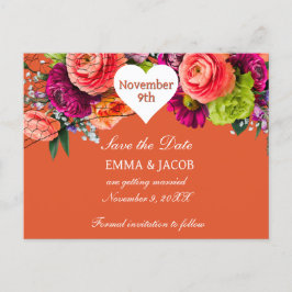 Cartão Postal De Anúncio Rosas Laranja e Rosa Negrito