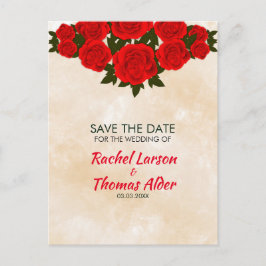 Cartão Postal De Anúncio Rosas vermelhas
