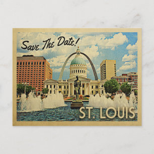 Cartão Postal De Anúncio Rua Louis Salva A Data Santo Do Missouri Louis