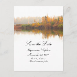 Cartão Postal De Anúncio Rustic Fall Salvar Data