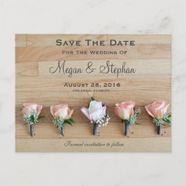 Cartão Postal De Anúncio Rustic Weding The Date Postcard