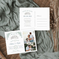 Sage e Blue Bicycle 2 Foto para salvar a data