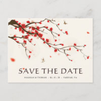 Sakura Casamento Aquarela Save the Date
