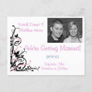 Cartão Postal De Anúncio Salvar a data