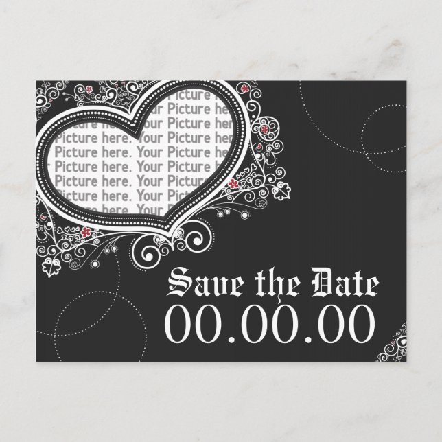 Cartão Postal De Anúncio Salvar a data (Frente)