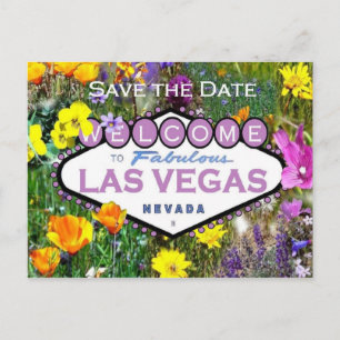 Cartão Postal De Anúncio SALVAR A DATA Cartão-postal de Las Vegas