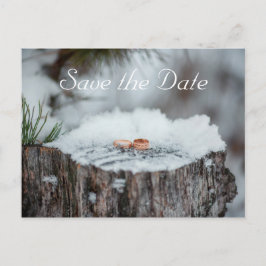 Cartão Postal De Anúncio Salvar a data—Casamento no inverno