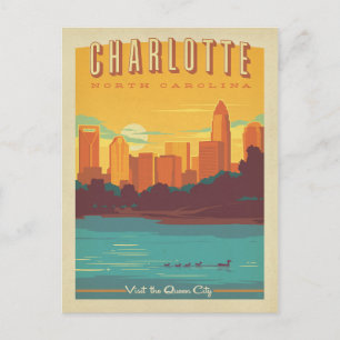 Cartão Postal De Anúncio Salvar a data - Charlotte, NC