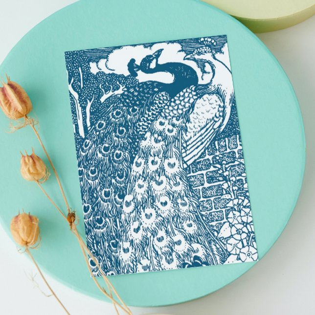 Cartão Postal De Anúncio Salvar a Data do Pavão (Criador carregado)