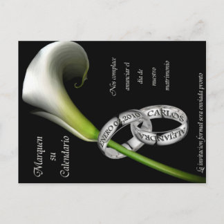 Cartão Postal De Anúncio Salvar a data (espanhol)