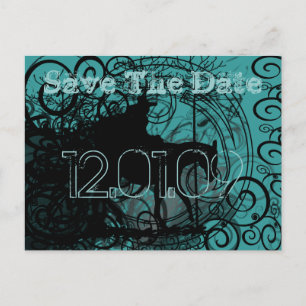 Cartão Postal De Anúncio Salvar a Data - Grunge Ocidental -