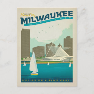 Cartão Postal De Anúncio Salvar a data   Milwaukee, WI