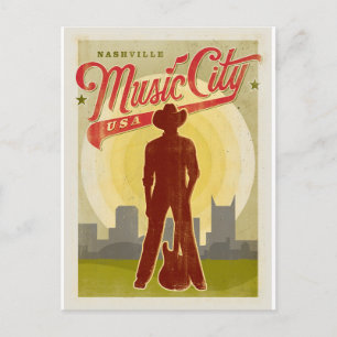 Cartão Postal De Anúncio Salvar a data Nashville, TN - cidade EUA da