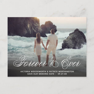 Cartão Postal De Anúncio Salvar a data o roteiro para sempre & nunca