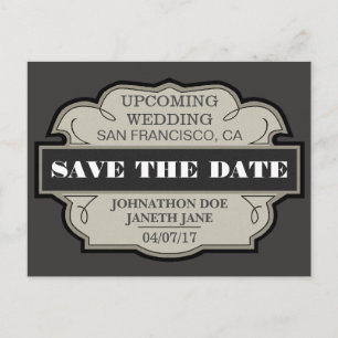 Cartão Postal De Anúncio Salvar a data personalizada