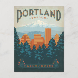 Cartão Postal De Anúncio Salvar a data   Portland, OU