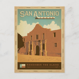 Cartão Postal De Anúncio Salvar a data San Antonio, TX