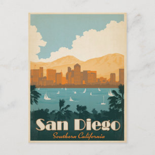 Cartão Postal De Anúncio Salvar a data   San Diego, CA