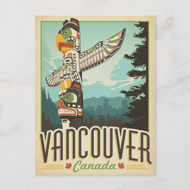 Cartão Postal De Anúncio Salvar a data | Vancouver, Canadá (Frente)