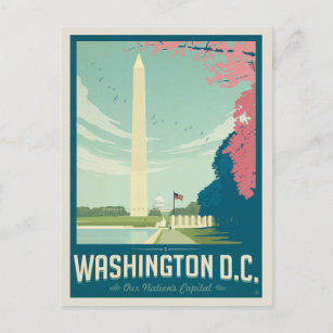 Cartão Postal De Anúncio Salvar a data   Washington, C.C. 2