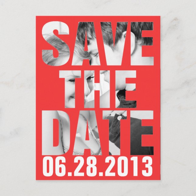 Cartão Postal De Anúncio SALVAR A Posta DE DATA (Frente)