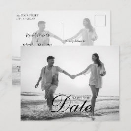 Cartão Postal De Anúncio Salvar Data de Foto com Sobreposição de Roteiro Mo