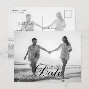Cartão Postal De Anúncio Salvar Data de Foto com Sobreposição de Roteiro Mo