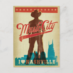 Cartão Postal De Anúncio Salvar o amor Nashville da data I