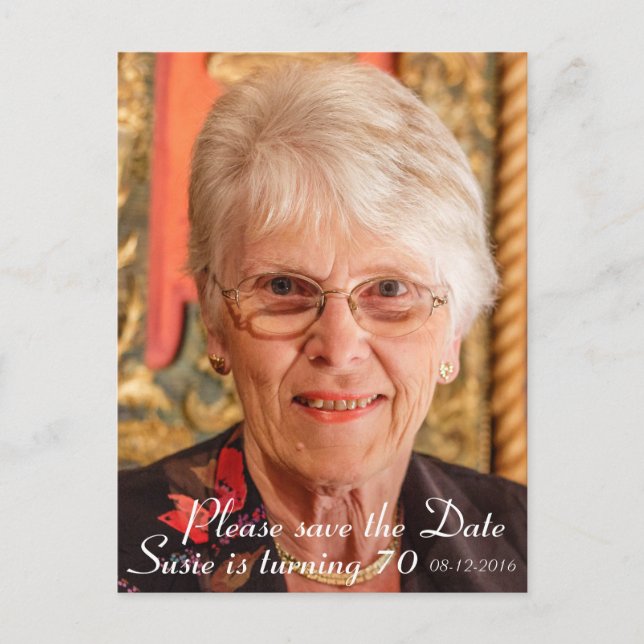 Cartão Postal De Anúncio Salve a data (Frente)