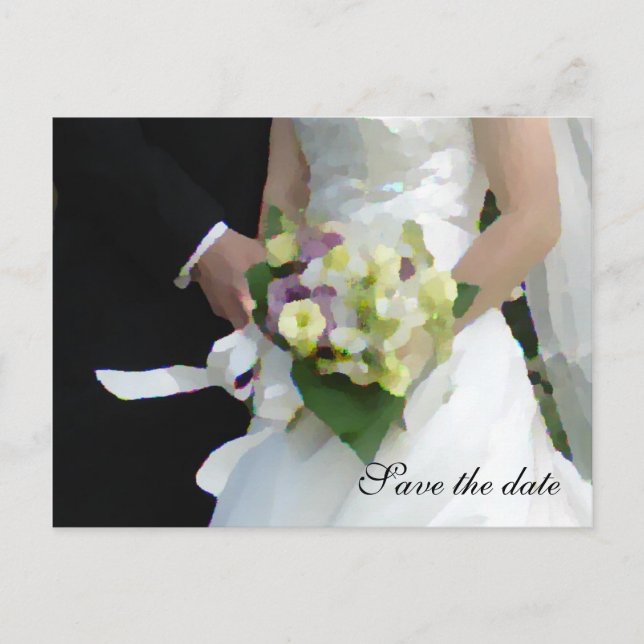 Cartão Postal De Anúncio Salve a data (Frente)