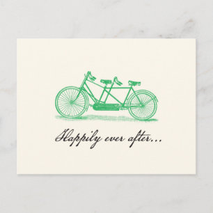 Cartão Postal De Anúncio Salve a Data-Carta Postal de Bicicleta Tandem
