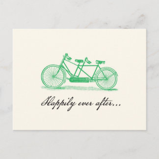 Cartão Postal De Anúncio Salve a Data-Carta Postal de Bicicleta Tandem