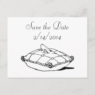 Cartão Postal De Anúncio Salve a data Cinderella Slipper Fairytale Art