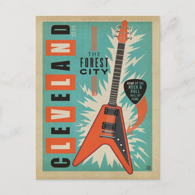 Cartão Postal De Anúncio Salve a Data | Cleveland, OH (Frente)