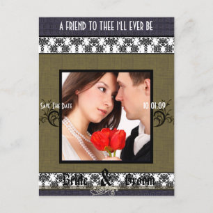 Cartão Postal De Anúncio Salve a Data com a Sua Foto