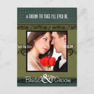 Cartão Postal De Anúncio Salve a Data com a Sua Foto