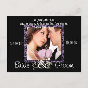 Cartão Postal De Anúncio Salve a Data com a Sua Foto