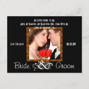 Cartão Postal De Anúncio Salve a Data com a Sua Foto