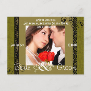 Cartão Postal De Anúncio Salve a data com sua foto