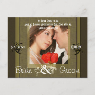 Cartão Postal De Anúncio Salve a data com sua foto