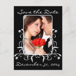 Cartão Postal De Anúncio Salve a data com suas fotos