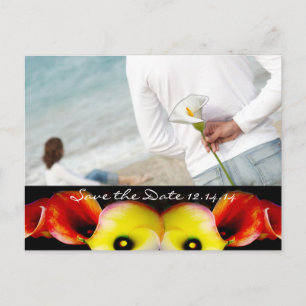 Cartão Postal De Anúncio Salve a data com suas fotos