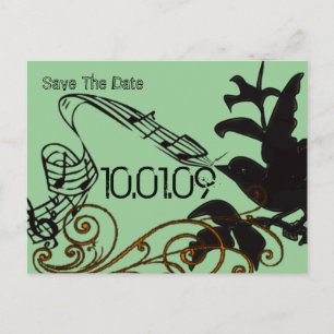 Cartão Postal De Anúncio Salve a Data - Espirais - -