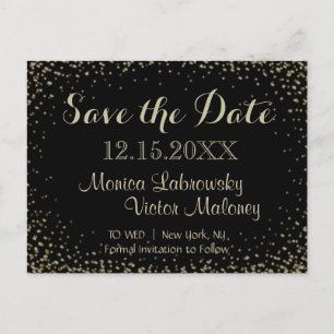 Cartão Postal De Anúncio Salve a Data   Noite Estrelada