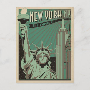 Cartão Postal De Anúncio Salve a Data Nova York - A Cidade Império
