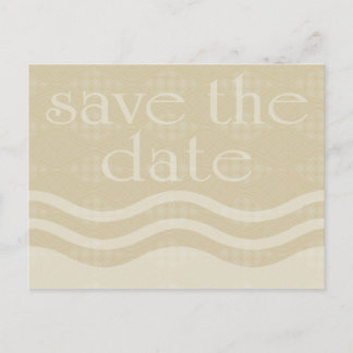 Cartão Postal De Anúncio salve a data : ondas estampadas :