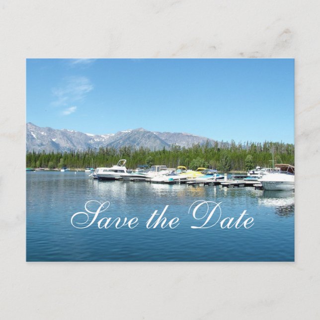 Cartão Postal De Anúncio Salve a data, Parque Nacional Grand Teton. (Frente)