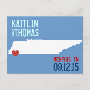 Cartão Postal De Anúncio Salve a data - personalizável - Tennessee